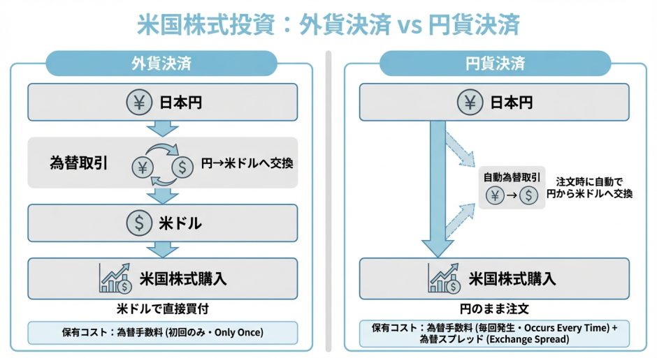 米国株の外貨決済vs円貨決済：為替コスト最小化の完全ガイド2026